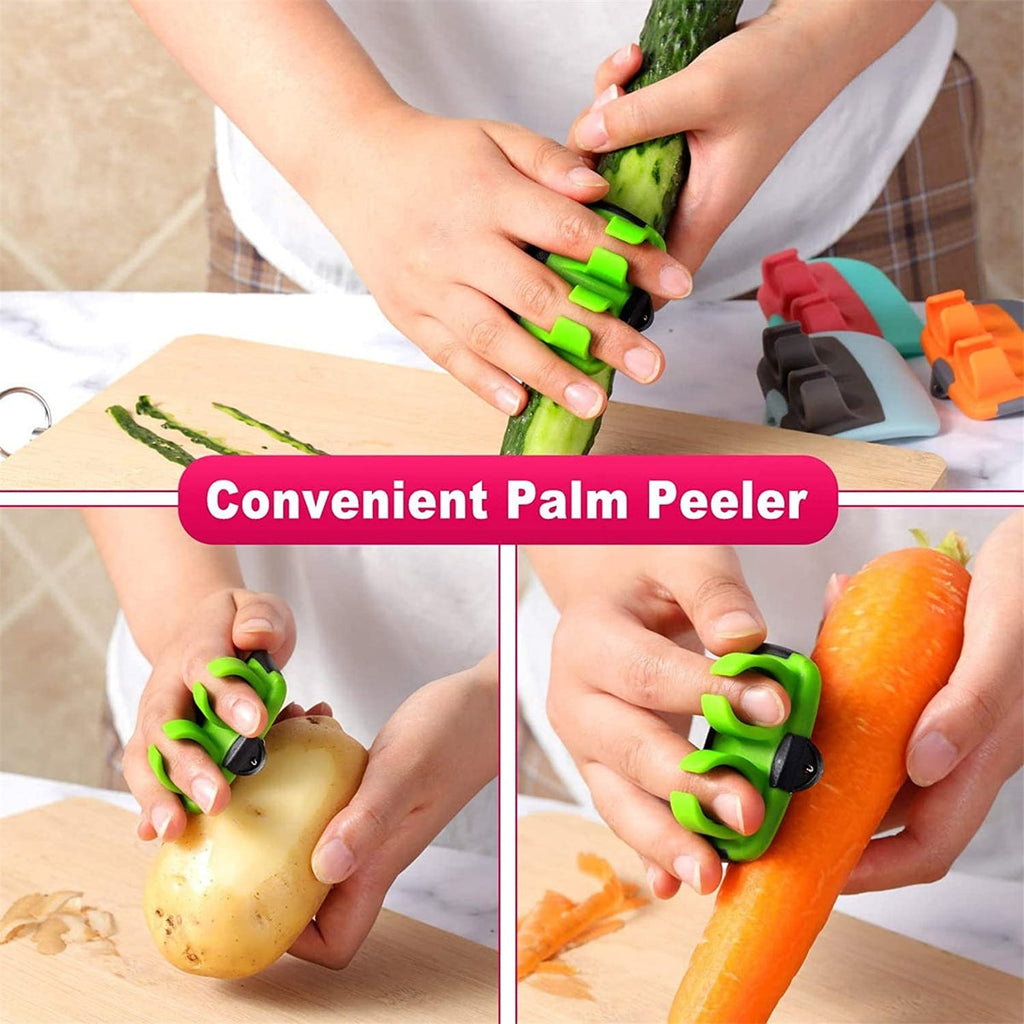 Hand Palm Peeler with Rubber Grip for Fruits & Vegetables